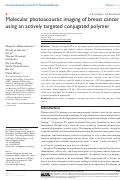 Cover page: Molecular photoacoustic imaging of breast cancer using an actively targeted conjugated polymer
