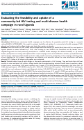 Cover page: Evaluating the feasibility and uptake of a community‐led HIV testing and multi‐disease health campaign in rural Uganda