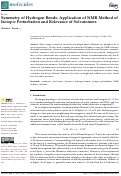 Cover page: Symmetry of Hydrogen Bonds: Application of NMR Method of Isotopic Perturbation and Relevance of Solvatomers.