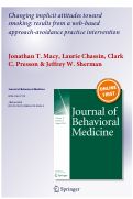 Cover page: Changing implicit attitudes toward smoking: results from a web-based approach-avoidance practice intervention