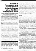 Cover page: Historical Prevalence and Distribution of Avian Influenza Virus A(H7N9) among Wild Birds - Volume 19, Number 12—December 2013 - Emerging Infectious Diseases journal - CDC