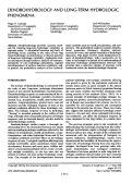 Cover page: dendrohydrology and long‐term hydrologic phenomena