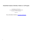 Cover page: ReadyMade Analysis of Berkeley Scholars to Cal Program