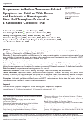 Cover page: Acupressure to Reduce Treatment-Related Symptoms for Children With Cancer and Recipients of Hematopoietic Stem Cell Transplant: Protocol for a Randomized Controlled Trial.