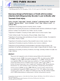 Cover page: Neuropsychological Performance of Youth with Secondary Attention-Deficit/Hyperactivity Disorder 6- and 12-Months after Traumatic Brain Injury