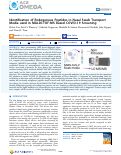 Cover page: Identification of Endogenous Peptides in Nasal Swab Transport Media used in MALDI-TOF-MS Based COVID-19 Screening