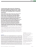 Cover page: Collectively Improving Our Teaching: Attempting Biology Department–wide Professional Development in Scientific Teaching