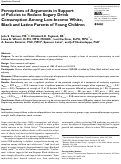 Cover page: Perceptions of Arguments in Support of Policies to Reduce Sugary Drink Consumption Among Low-Income White, Black and Latinx Parents of Young Children.