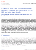 Cover page: A Bayesian supervised dual‐dimensionality reduction model for simultaneous decoding of LFP and spike train signals