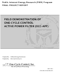 Cover page of Field Demonstration of One-Cycle Control Active Power Filter (OCC-APF)
