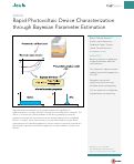 Cover page: Rapid Photovoltaic Device Characterization through Bayesian Parameter Estimation