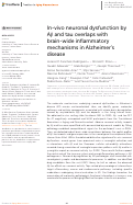 Cover page: In-vivo neuronal dysfunction by Aβ and tau overlaps with brain-wide inflammatory mechanisms in Alzheimer’s disease