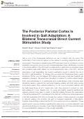 Cover page: The Posterior Parietal Cortex Is Involved in Gait Adaptation: A Bilateral Transcranial Direct Current Stimulation Study