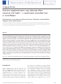 Cover page: Nutrient supplementation and maternal oral health