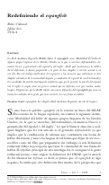 Cover page: Redefiniendo el <em>espanglish</em>