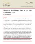 Cover page: Increasing the Minimum Wage in San Jose: Benefits and Costs
