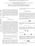 Cover page: Fisher info and thermodynamics' first law