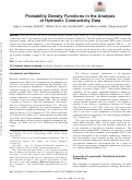 Cover page: Probability Density Functions in the Analysis of Hydraulic Conductivity Data