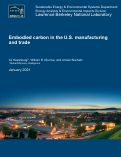 Cover page: Embodied carbon in the U.S. manufacturing and trade