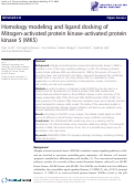 Cover page: Homology modeling and ligand docking of Mitogen-activated protein kinase-activated protein kinase 5 (MK5)