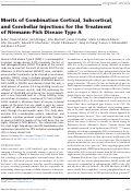 Cover page: Merits of Combination Cortical, Subcortical, and Cerebellar Injections for the Treatment of Niemann-Pick Disease Type A