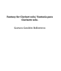 Cover page: Fantasía para Clarinete solo