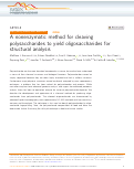 Cover page: A nonenzymatic method for cleaving polysaccharides to yield oligosaccharides for structural analysis.