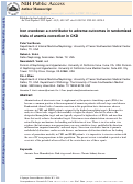 Cover page: Iron overdose: a contributor to adverse outcomes in randomized trials of anemia correction in CKD.