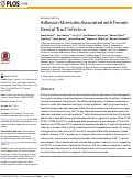 Cover page: Adhesion Molecules Associated with Female Genital Tract Infection