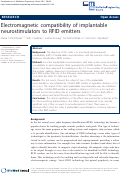 Cover page: Electromagnetic compatibility of implantable neurostimulators to RFID emitters