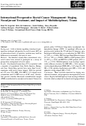 Cover page: International Preoperative Rectal Cancer Management: Staging, Neoadjuvant Treatment, and Impact of Multidisciplinary Teams