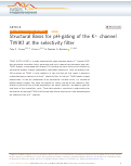 Cover page: Structural Basis for pH-gating of the K+ channel TWIK1 at the selectivity filter