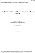 Cover page: A simulation-based testing and training environment for building controls
