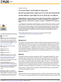 Cover page: Concomitant nevirapine impacts pharmacokinetic exposure to the antimalarial artemether-lumefantrine in African children