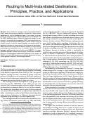 Cover page: Routing to Multi-Instantiated Destinations: Principles, Practice, and Applications