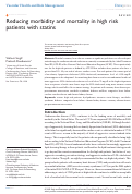 Cover page: Reducing morbidity and mortality in high risk patients with statins