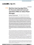Cover page: Machine-learning algorithms for forecast-informed reservoir operation (FIRO) to reduce flood damages