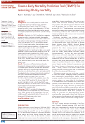 Cover page: Trauma Early Mortality Prediction Tool (TEMPT) for assessing 28-day mortality