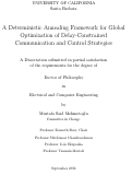 Cover page: A Deterministic Annealing Framework for Global Optimization of Delay-Constrained Communication and Control Strategies