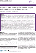 Cover page: WAVOS: a MATLAB toolkit for wavelet analysis and visualization of oscillatory systems