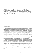 Cover page: A Cartographic History of Indian-White Government Relations during the Past 400 Years