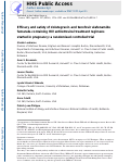 Cover page: Efficacy and safety of dolutegravir with emtricitabine and tenofovir alafenamide fumarate or tenofovir disoproxil fumarate, and efavirenz, emtricitabine, and tenofovir disoproxil fumarate HIV antiretroviral therapy regimens started in pregnancy (IMPAACT 2010/VESTED): a multicentre, open-label, randomised, controlled, phase 3 trial