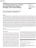 Cover page: A Tribological Comparison of Facet Joint, Sacroiliac Joint, and Knee Cartilage in the Yucatan Minipig