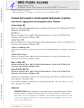 Cover page: Immune cell counts in cerebrospinal fluid predict cognitive function in aging and neurodegenerative disease