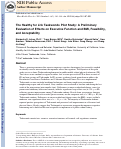 Cover page: The Healthy for Life Taekwondo Pilot Study: A Preliminary Evaluation of Effects on Executive Function and BMI, Feasibility, and Acceptability
