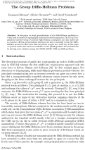 Cover page: The group Diffie-Hellman problems