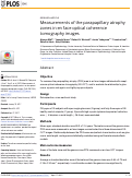 Cover page: Measurements of the parapapillary atrophy zones in en face optical coherence tomography images