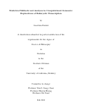 Cover page: Statistical Methods and Analyses in Computational Genomics: Explorations of Eukaryotic Transcription