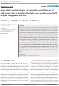 Cover page: Measuring Liver Mitochondrial Oxygen Consumption and Proton Leak Kinetics to Estimate Mitochondrial Respiration in Holstein Dairy Cattle.