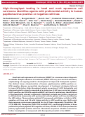 Cover page: High-throughput testing in head and neck squamous cell carcinoma identifies agents with preferential activity in human papillomavirus-positive or negative cell lines